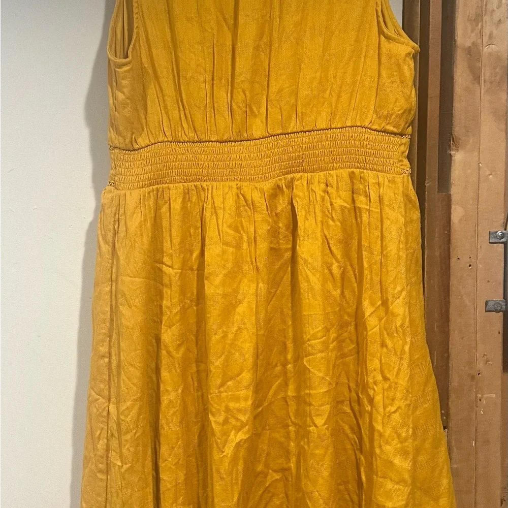 Old Navy Mustard Ruffle Dress - Picture 4 of 4